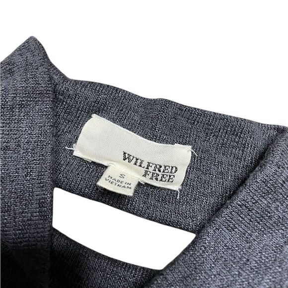 Aritzia Wilfred Free Moulton Mockneck Open Back Gray Dress Small - Picture 7 of 7
